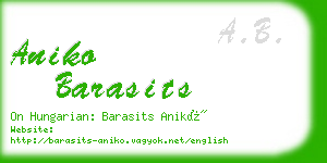 aniko barasits business card